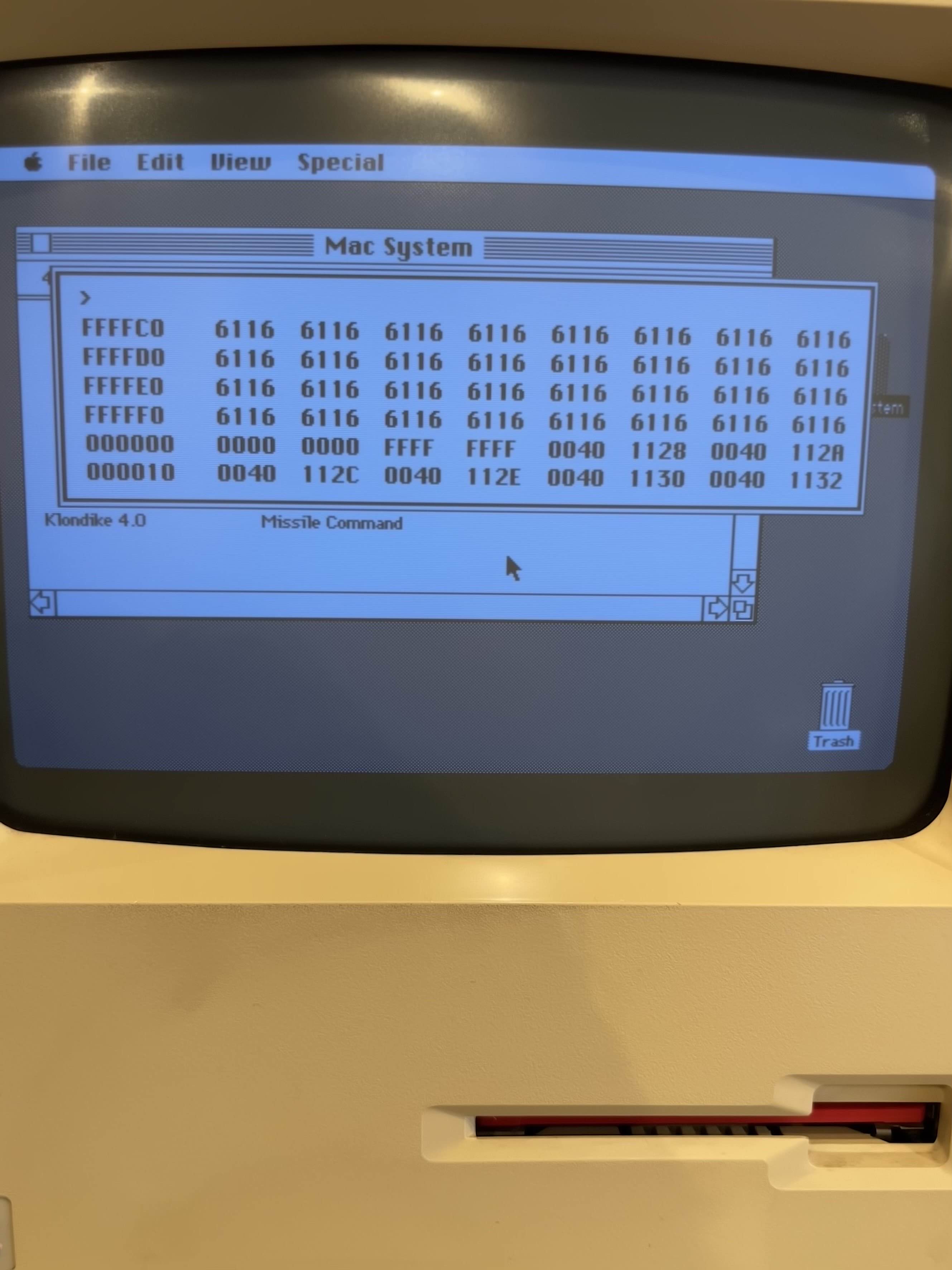 DM FFFFC0 in Microbug on the Macintosh 512K
